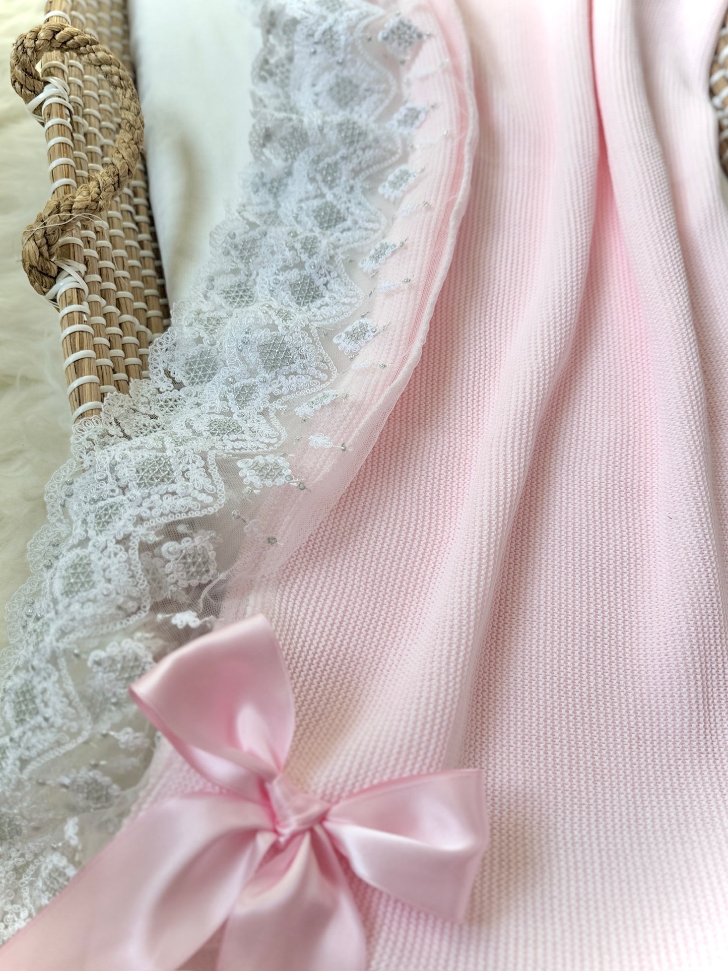 Diana Blanket - Pink & Silver