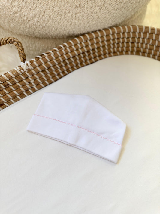 Capri Hat - White & Pink
