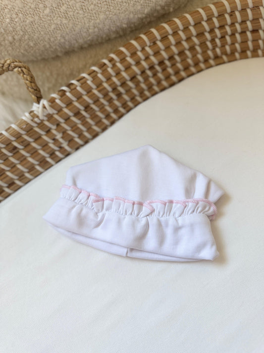Elodie Hat - White & Pink