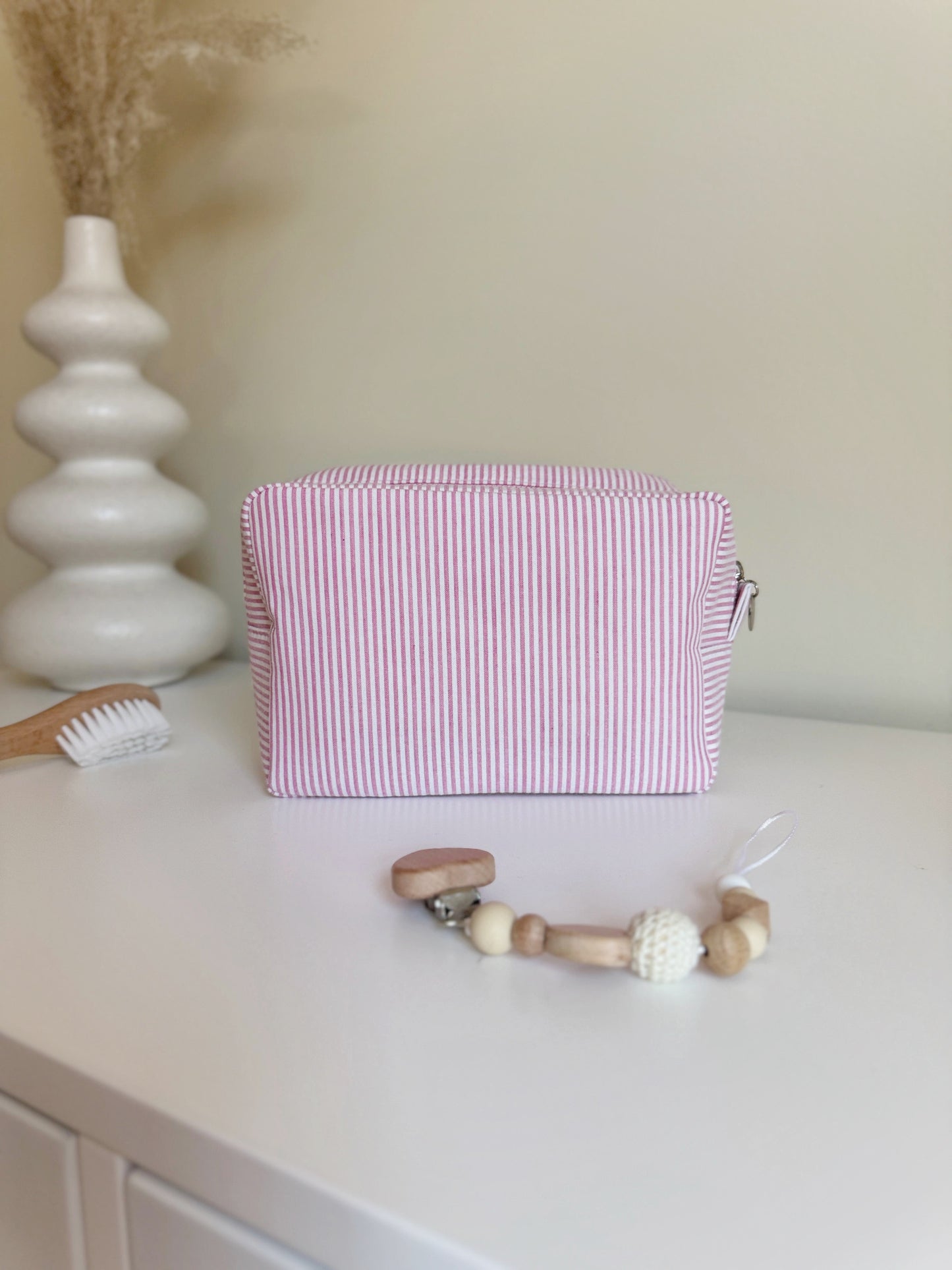 Sailor Pouch - Pink & White