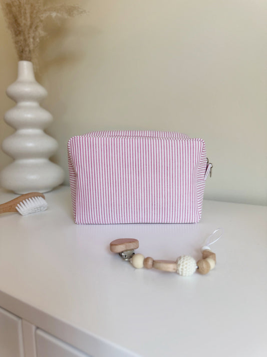 Sailor Pouch - Pink & White