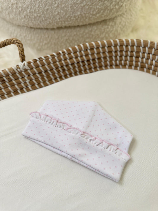 Elodie Hat Dotted - Pink & White