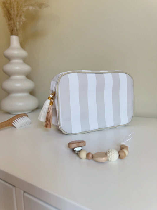 Juniper Pouch - Grey & White