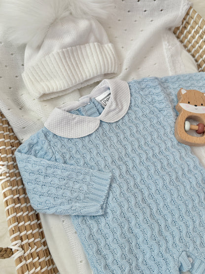 Hudson Knitted Overall - Blue