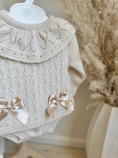 Carmen Two Piece Knit Set - Beige