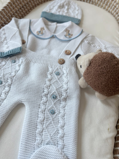 Mono Liam - Blanco/Azul claro