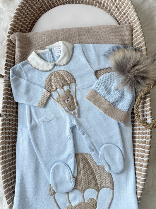 Willow Overall - Blue/Beige