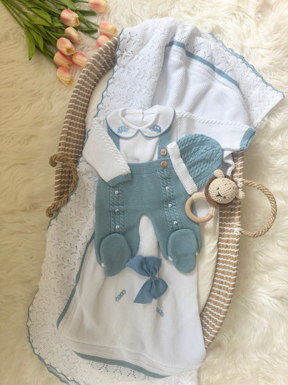 Carlo Overall - Dark Blue/ White