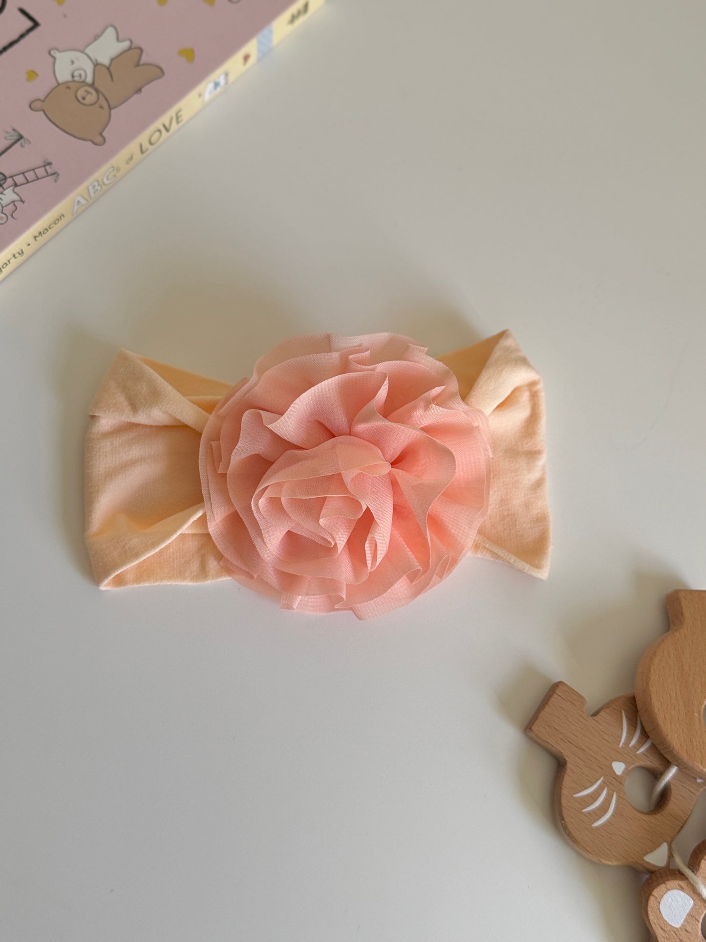 Coral - Flower Headband