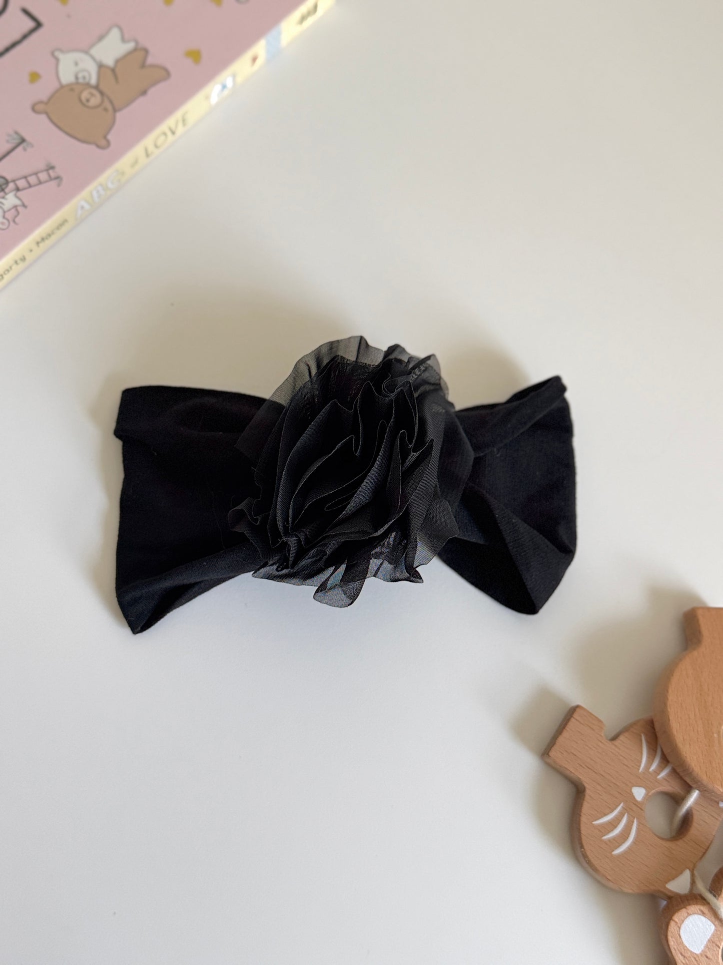 Black - Flower Headband