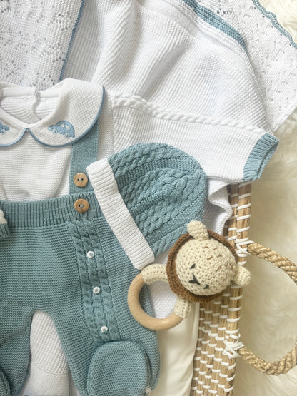 Carlo Overall - Dark Blue/ White