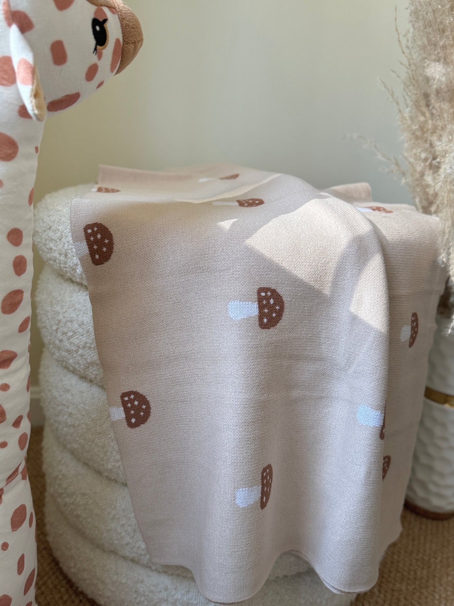 Manta de hongos - Beige