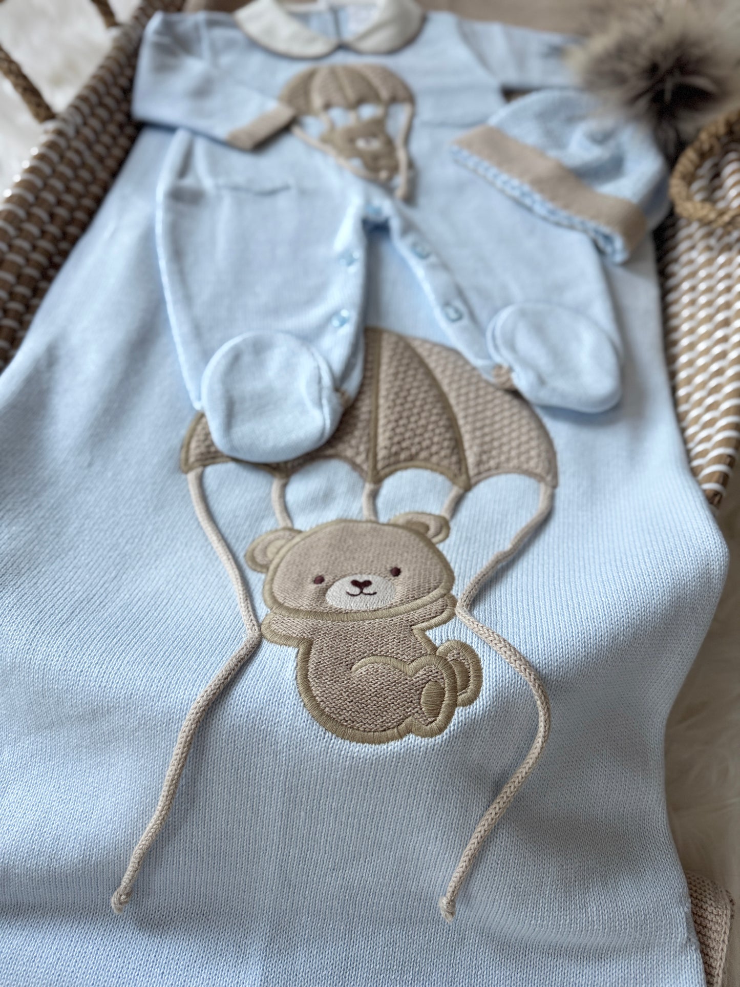 Willow Overall - Blue/Beige