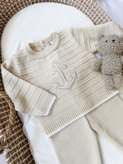 Anchor Knitted Set - Beige