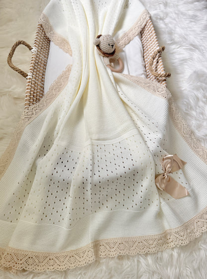 Thalia Blanket - Cream/ Champagne