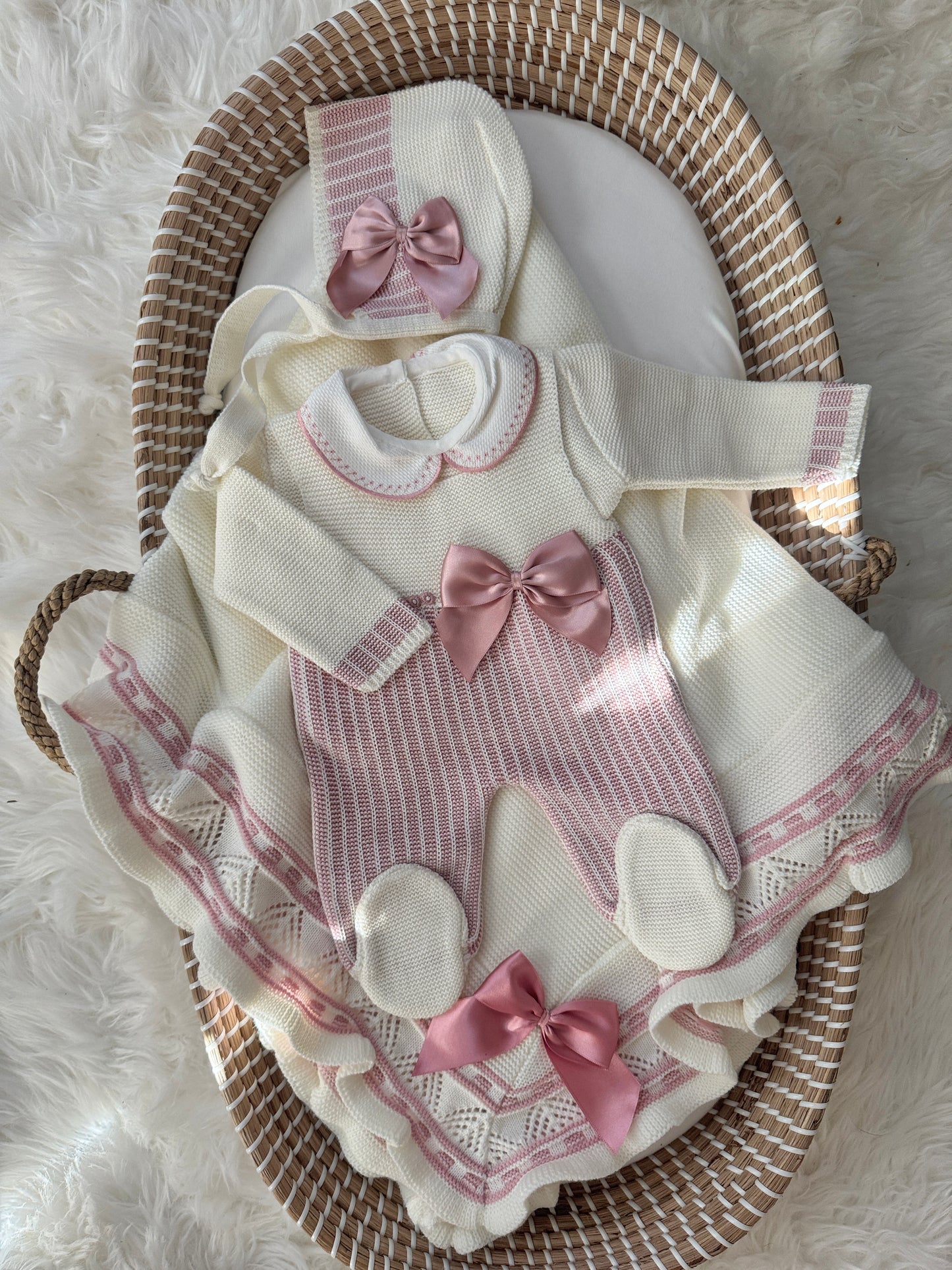 Mono Sandra - Blanco/Rosa Polvoriento