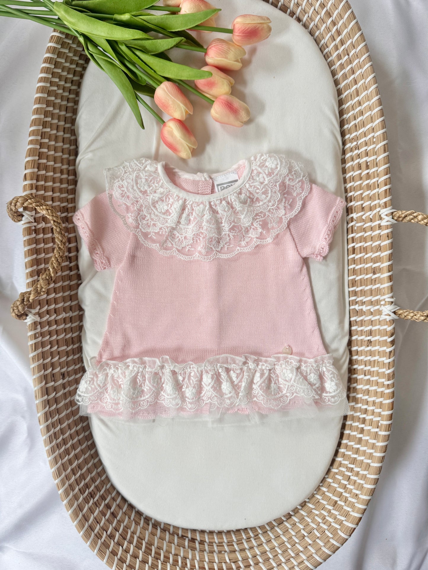 Annabelle Lace Dress - Pink