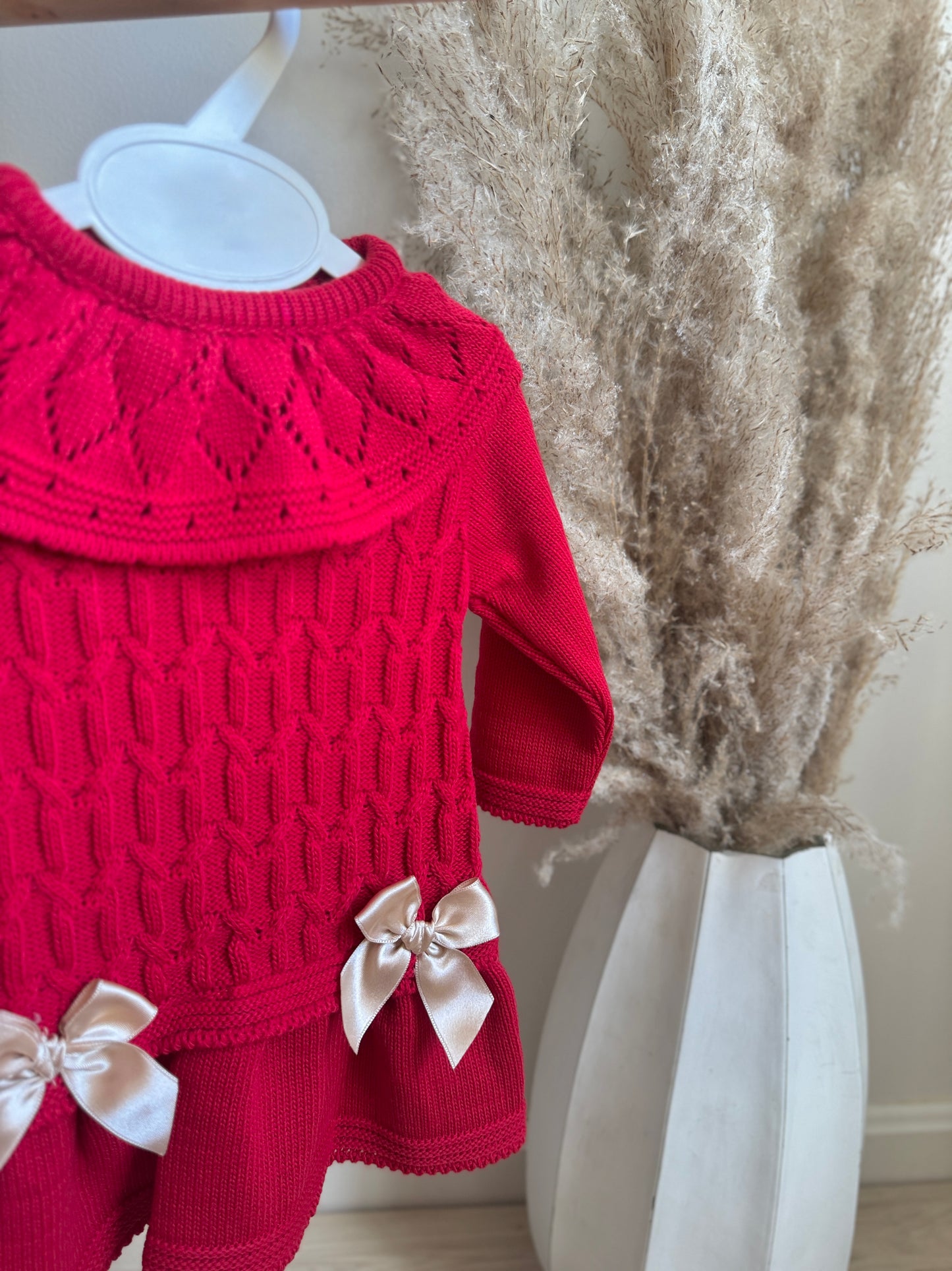 Carmen Knit Dress - Red