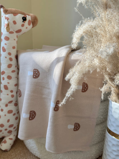 Manta de hongos - Beige