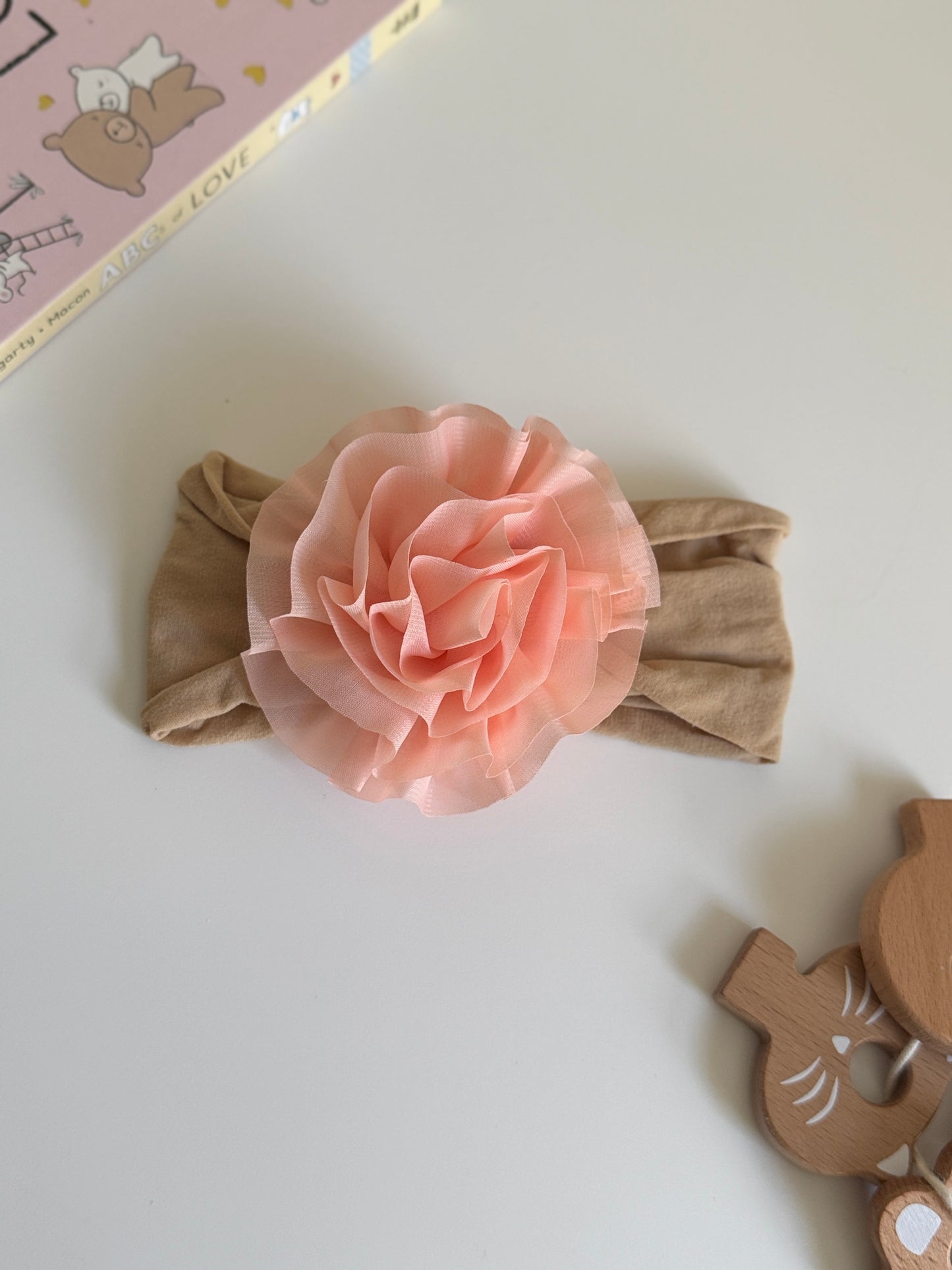 Pink Tan - Flower Headband