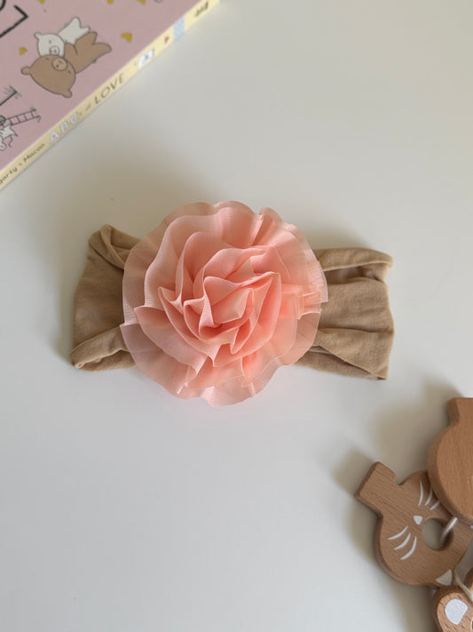 Pink Tan - Flower Headband