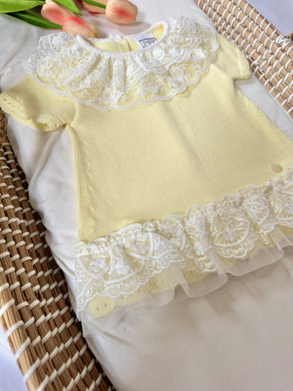 Annabelle Lace Dress - Yellow
