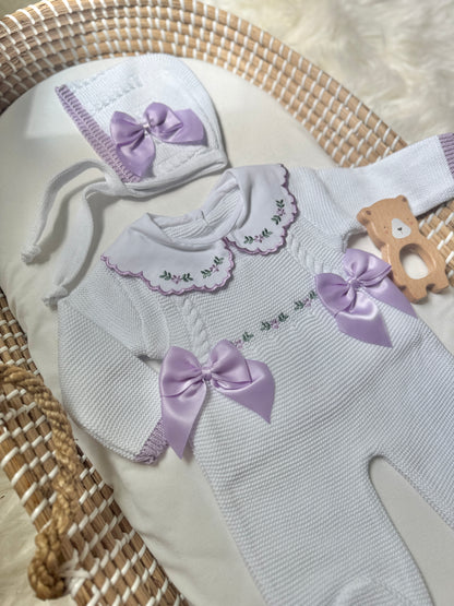 Alana Overall - White/Lilac