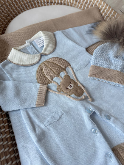 Willow Overall - Blue/Beige