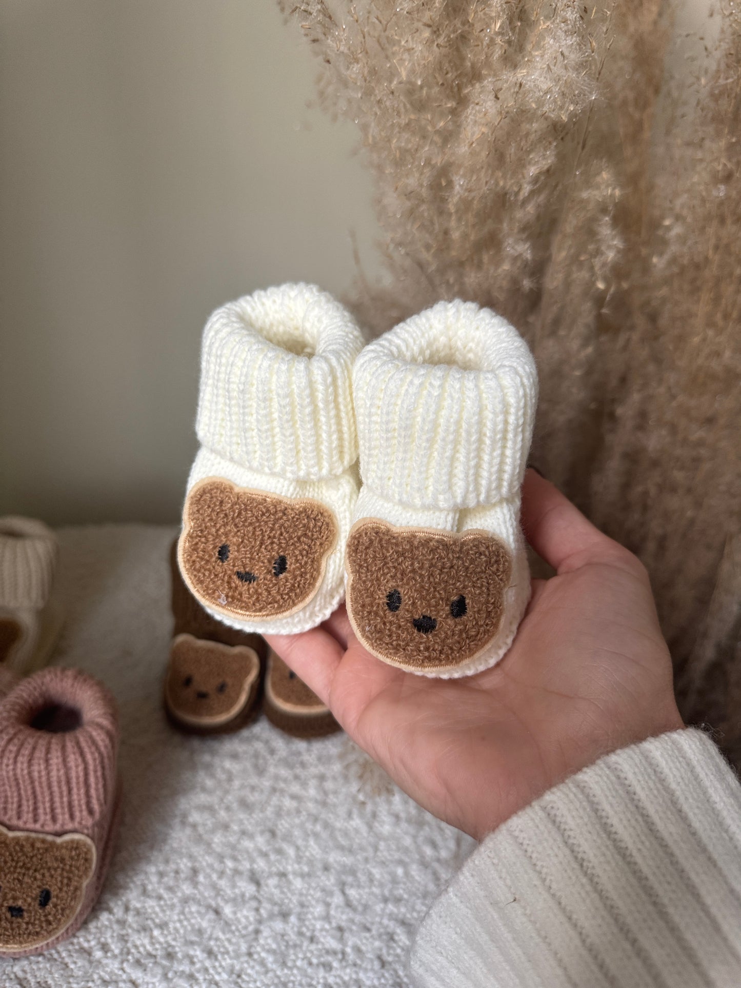 Teddy Booties - White