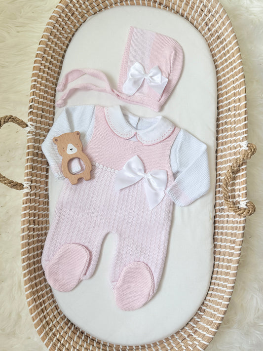Sandra Overall - Light Pink/White