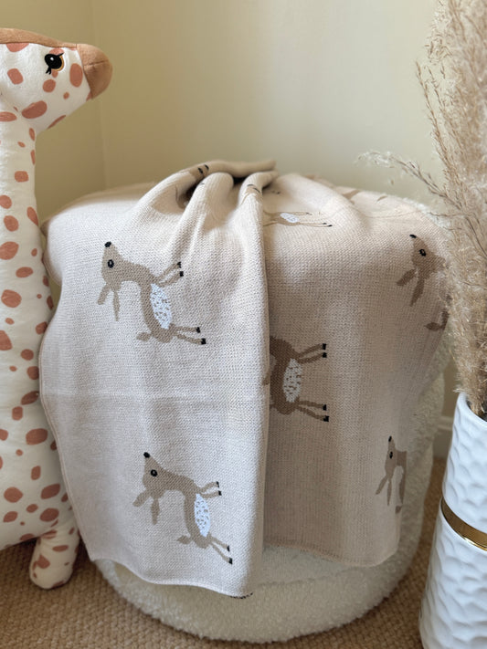 Reindeer Blanket - Beige