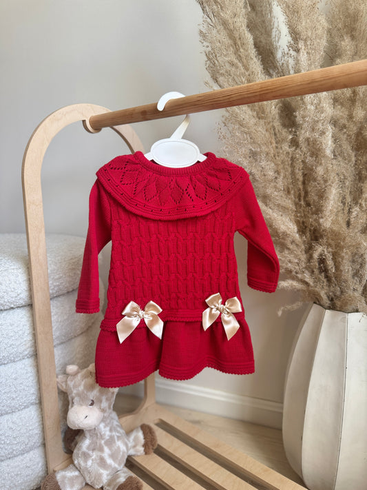 Carmen Knit Dress - Red