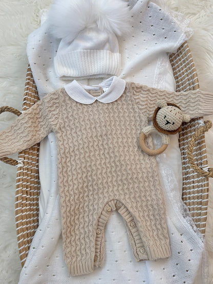 Hudson Knitted Overall - Beige