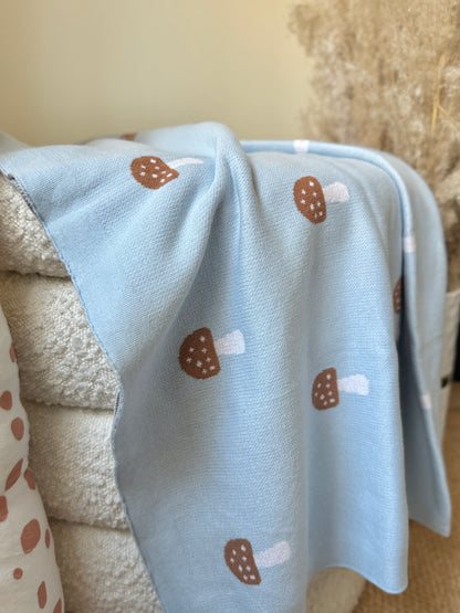 Manta de hongos - Azul