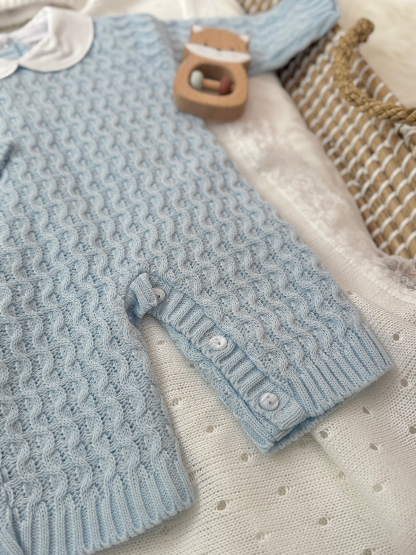 Hudson Knitted Overall - Blue