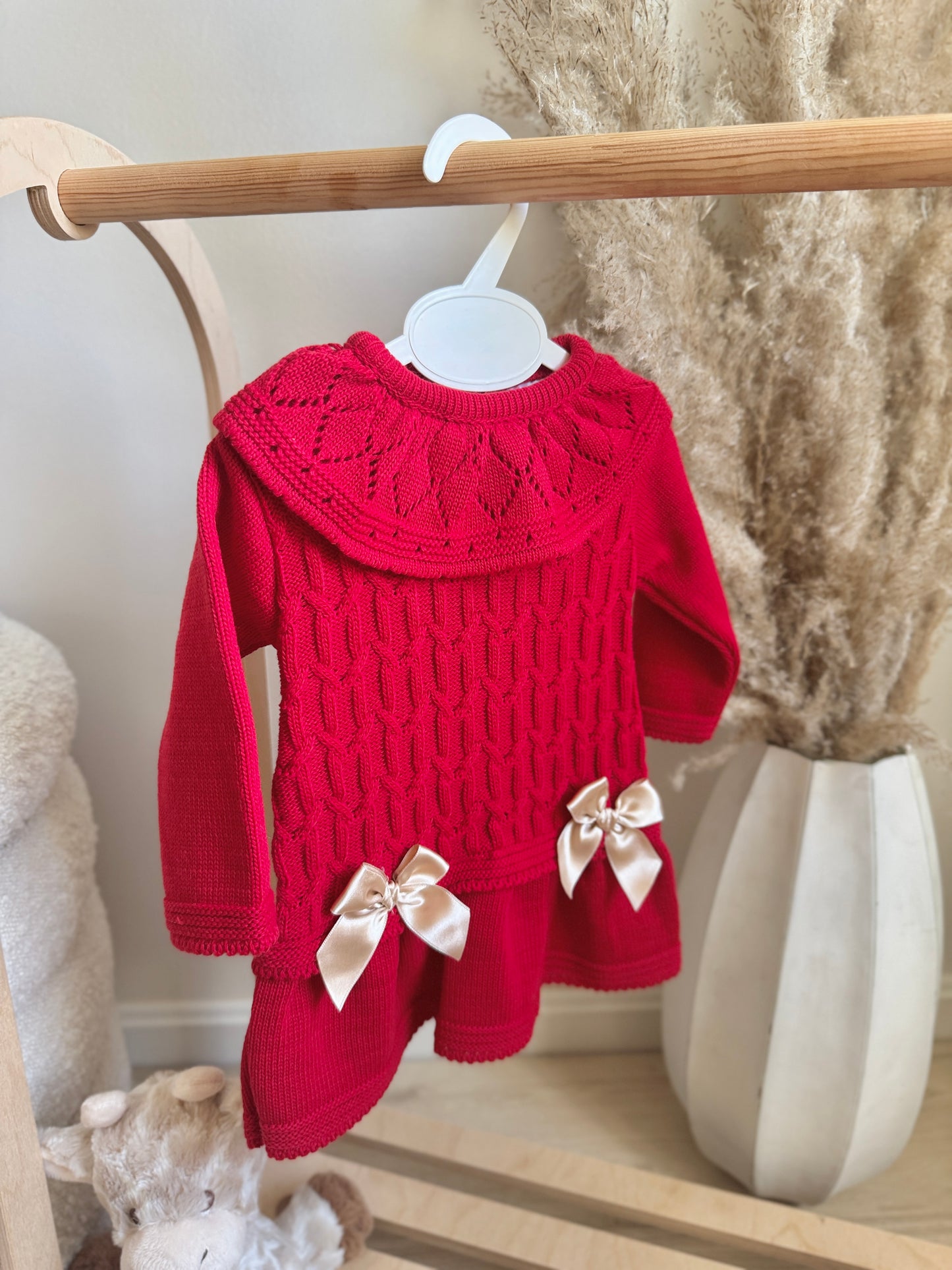 Carmen Knit Dress - Red