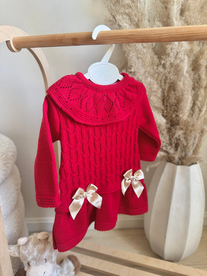 Carmen Knit Dress - Red