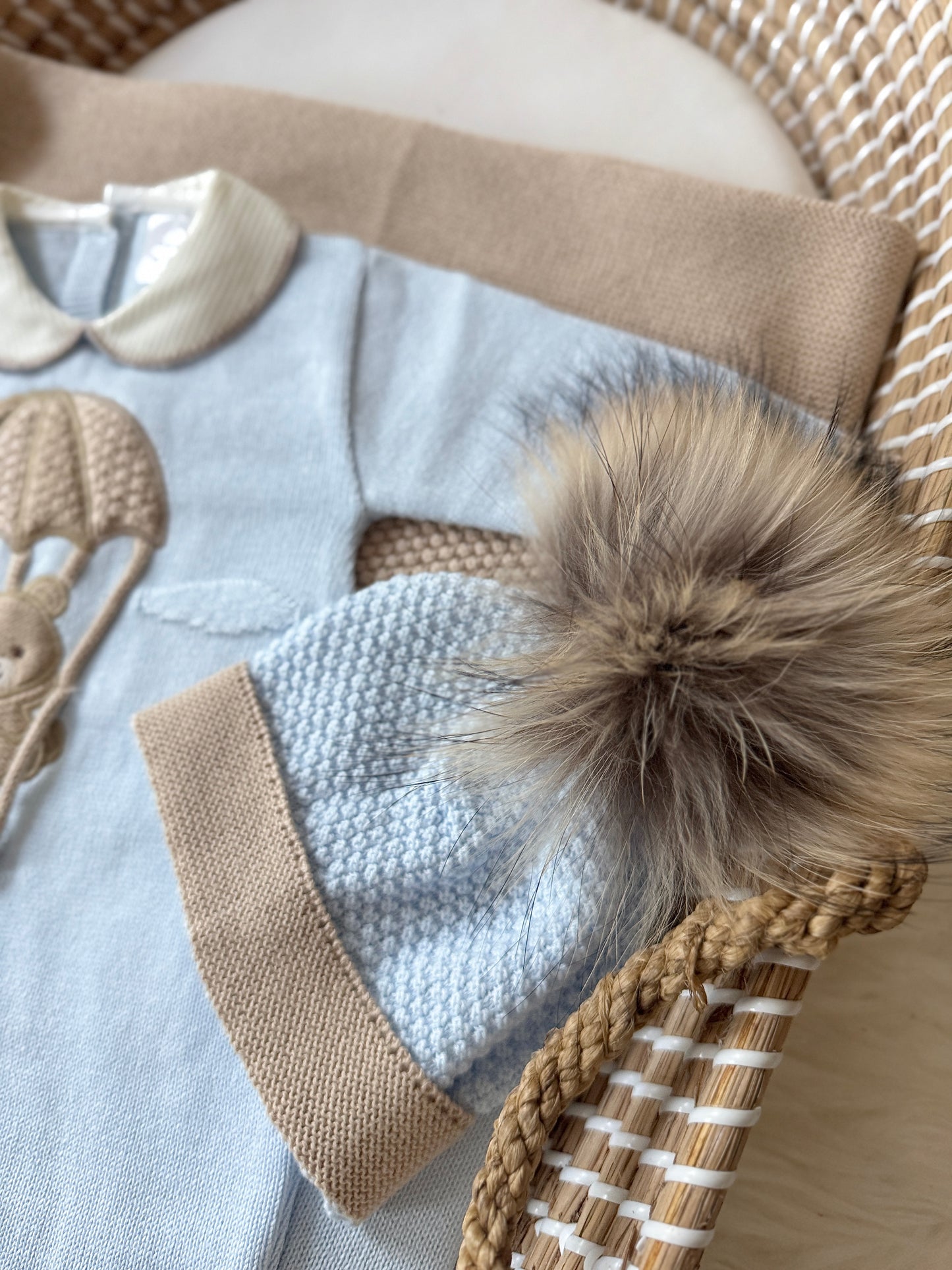 Willow Overall - Blue/Beige