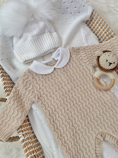 Hudson Knitted Overall - Beige