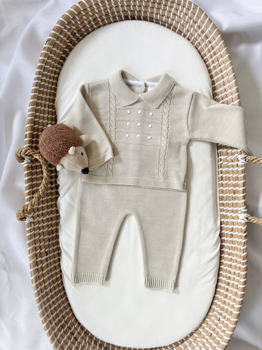 Thomas Knitted Set - Beige