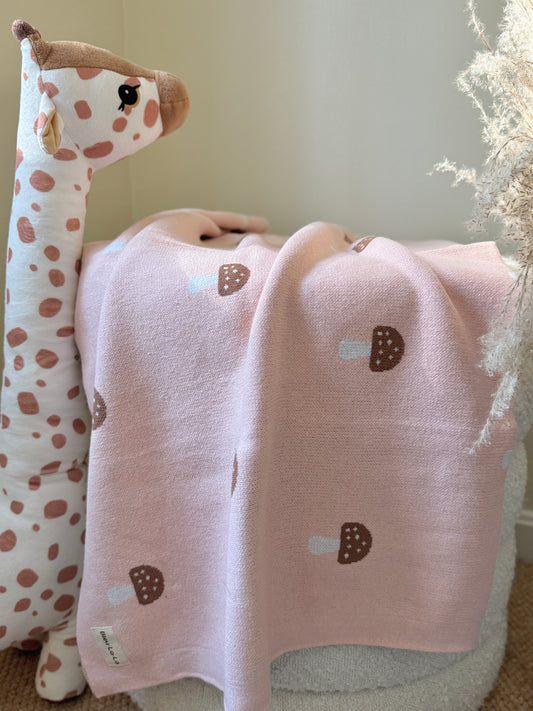 Mushroom Blanket - Pink