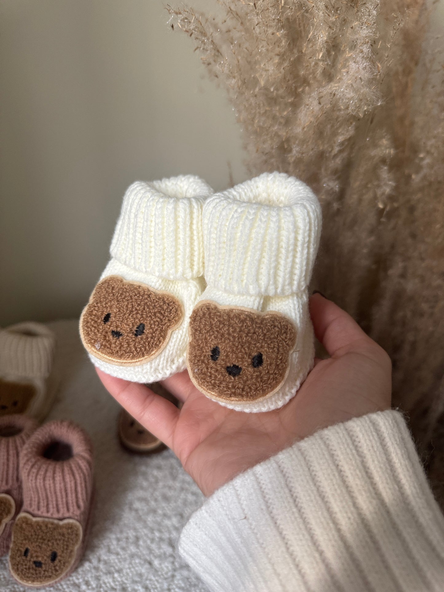 Teddy Booties - White
