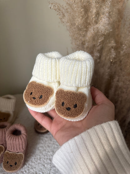 Teddy Booties - White