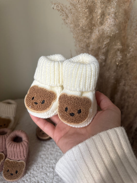 Teddy Booties - White