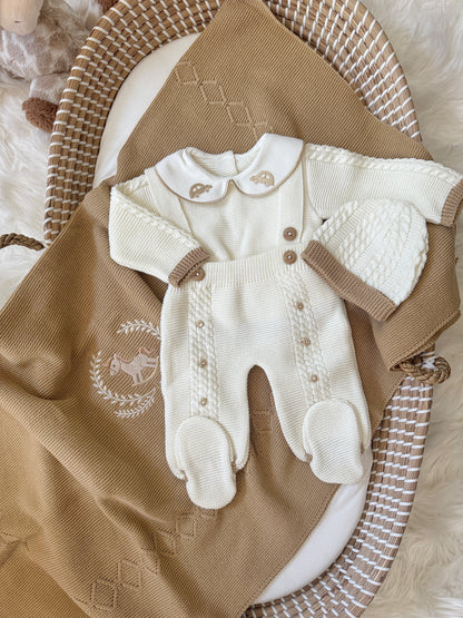 Carlo Overall - White/Beige