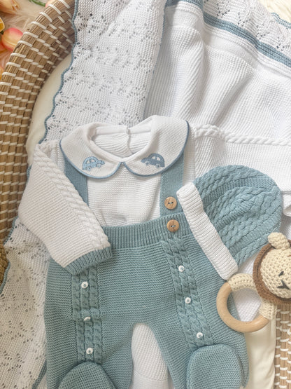 Carlo Overall - Dark Blue/ White