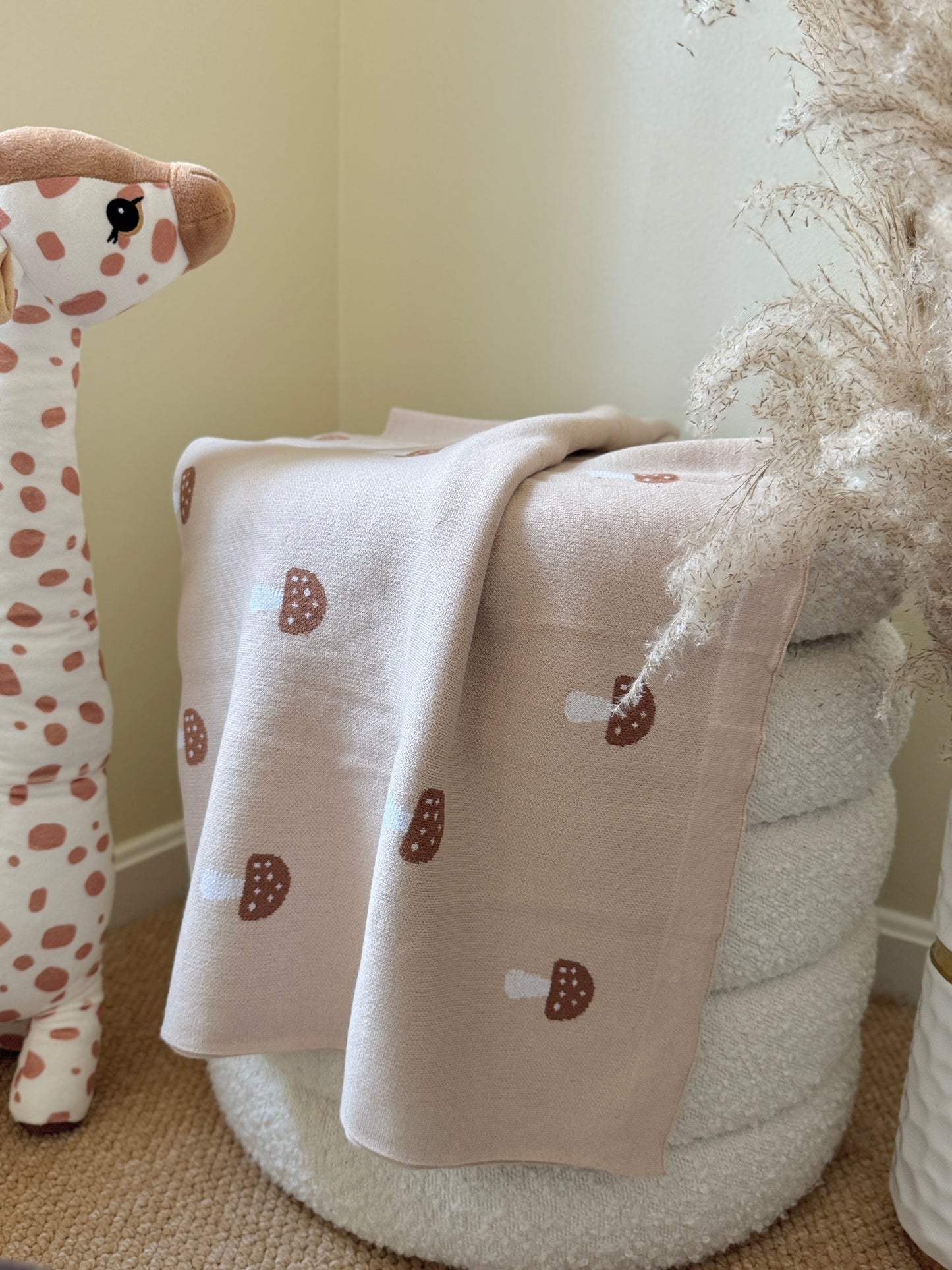 Manta de hongos - Beige