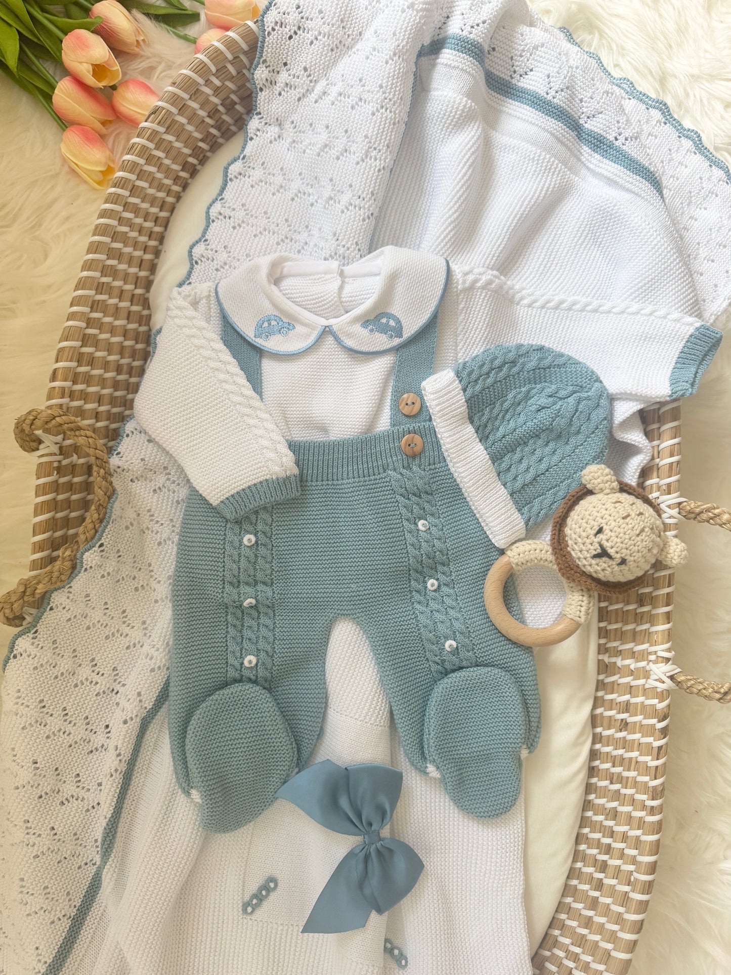 Carlo Overall - Dark Blue/ White