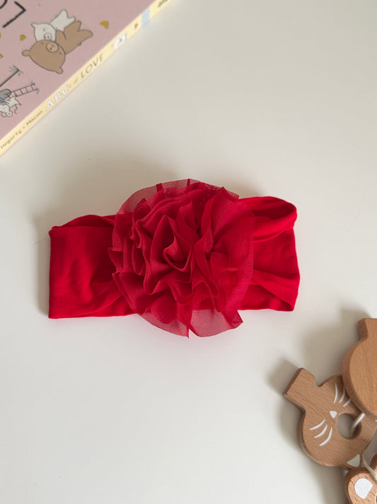 Christmas Red - Flower Headband
