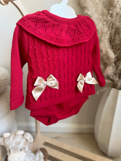 Carmen Two Piece Knit Set - Red
